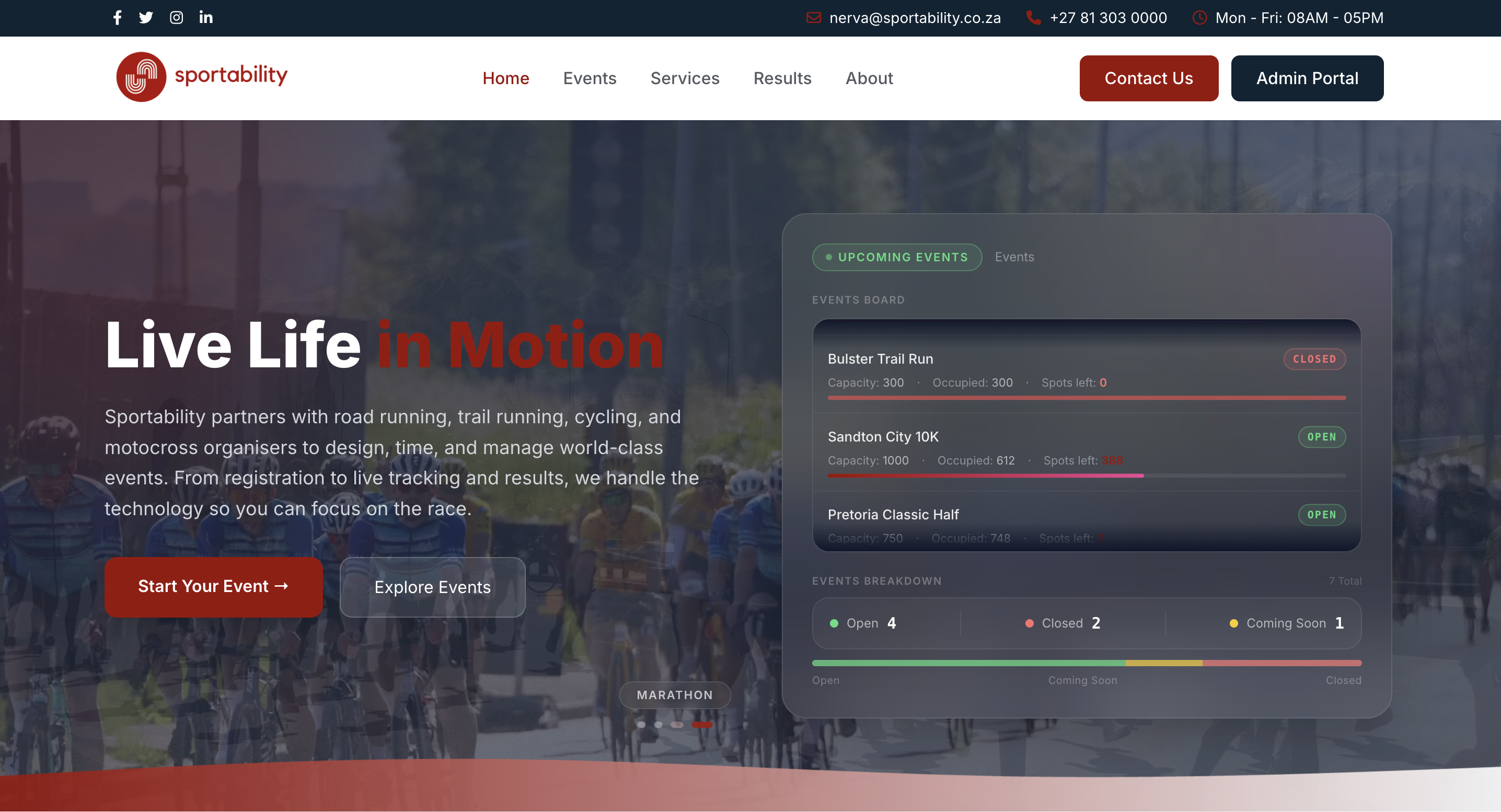 Sportability - Event Management & Timing Platform